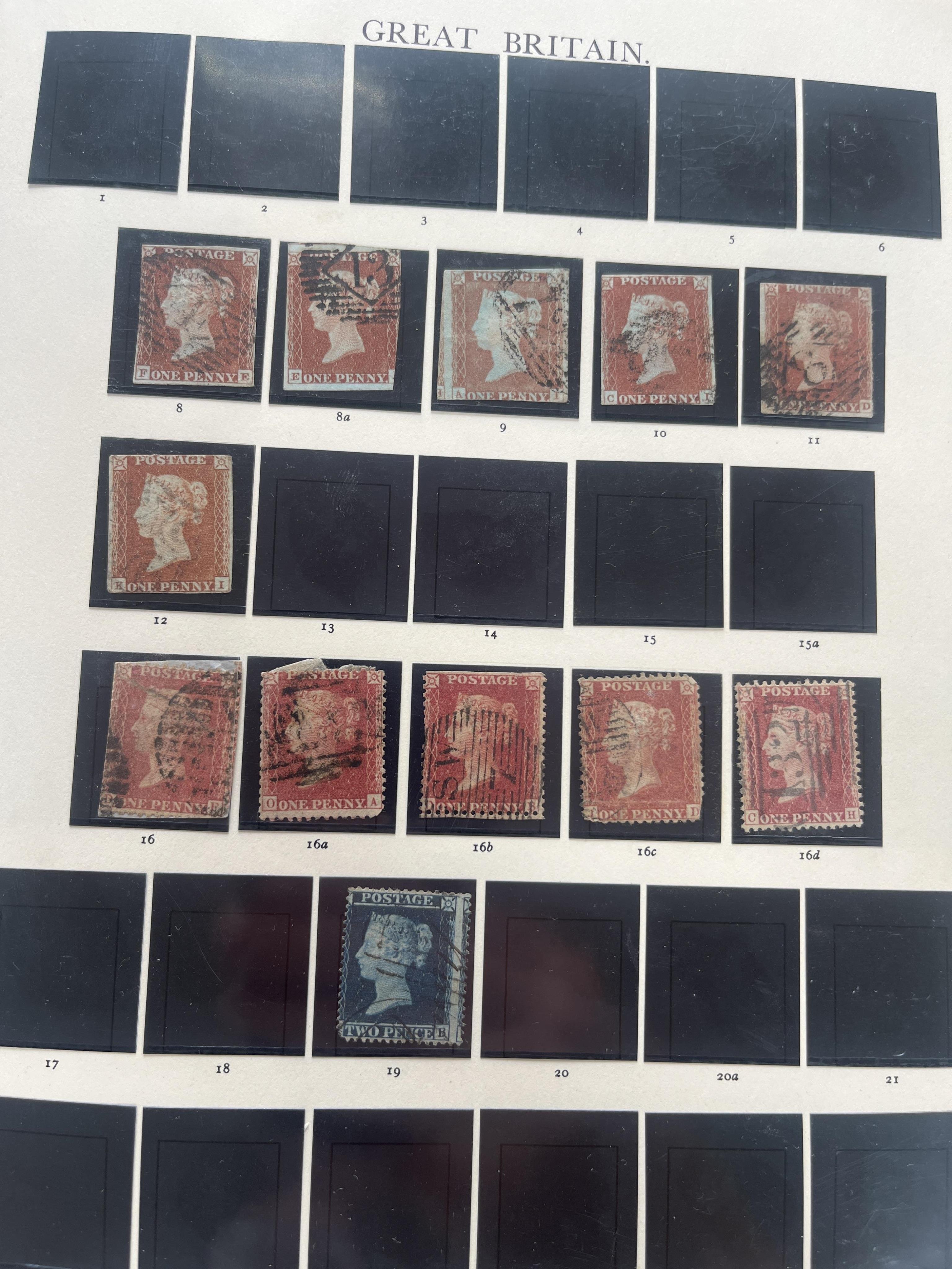 Westminster album of Great Britain stamps, Victoria to George VI, including Victoria 1d reds, 2d blue, George V 2/6 etc.